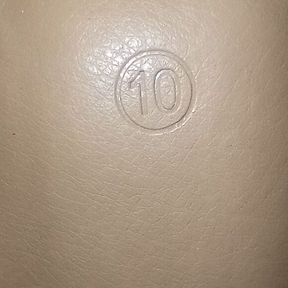 Trish Lucia Tan Square Toe Block Chunky Heels Platform Slip On Mules Size 10 NWT - Picture 3 of 11